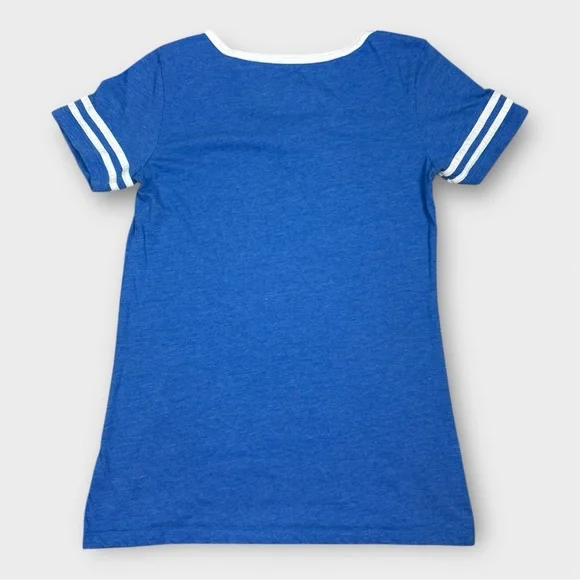 MLB 5th & Ocean Kansas City Royals Blue V-Neck Graphic T-Shirt Womens Small - Picture 2 of 7